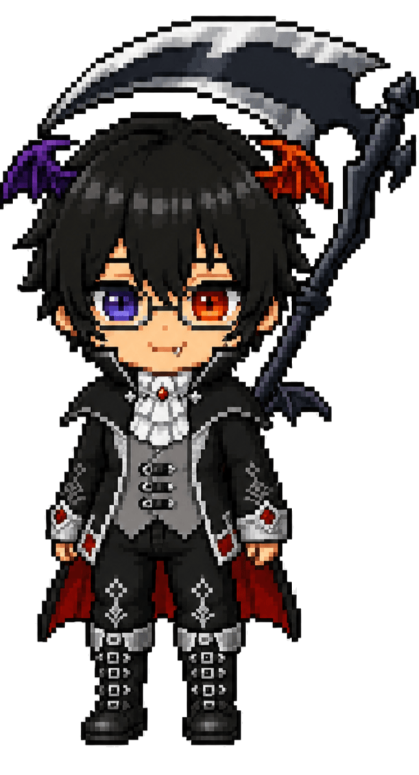 chibi pixel art model